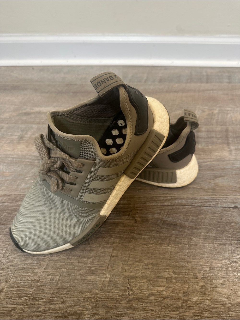 Adidas Olive Green NMDs size 8